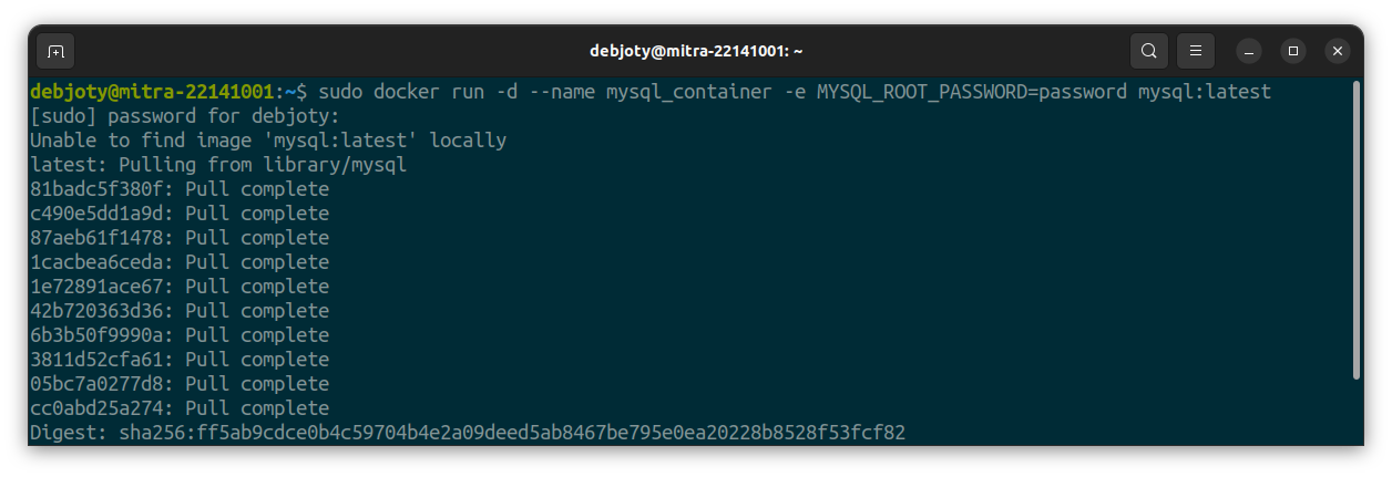Screenshot: 6.1: Run SQL Command in the Background
