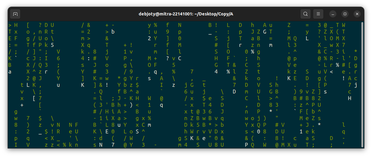 Screenshot: Bonus. cmatrix